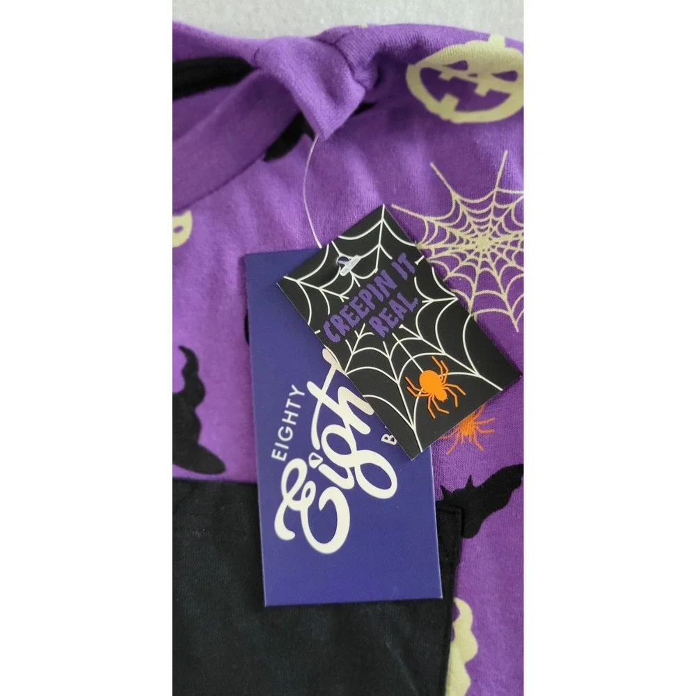 Eighty Eight Kids Halloween Shirts Size 5. Short Sleeve, Purple NWT